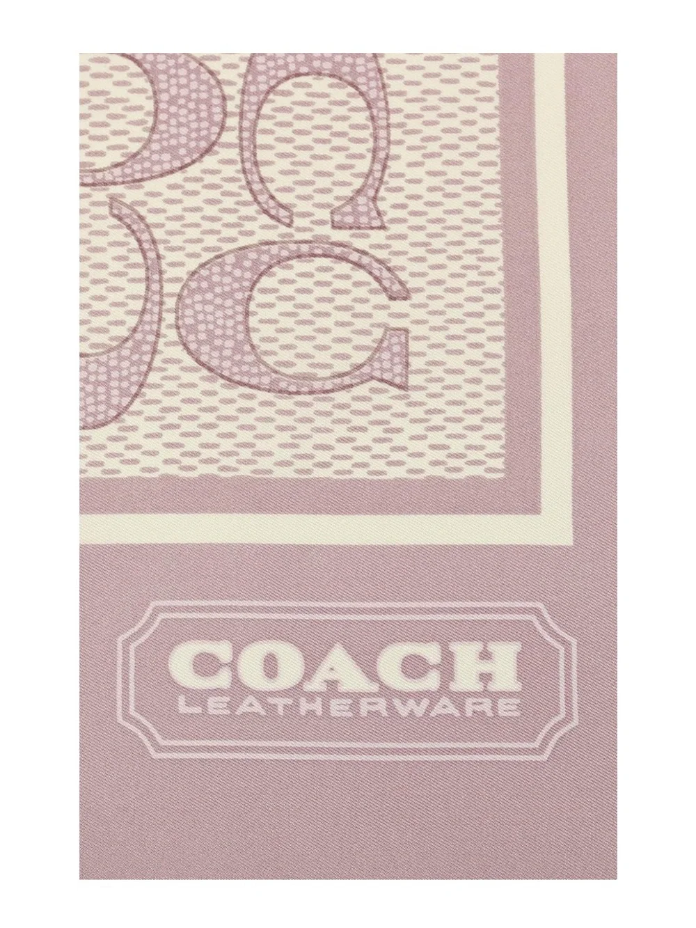 New Coach Pink & Cream Printed Signature Silk Bandana Scarf